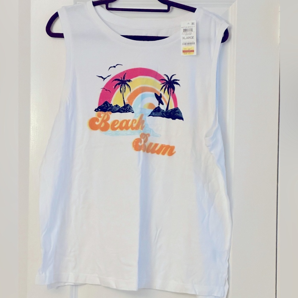 White Style & Co Muscle Tank Top